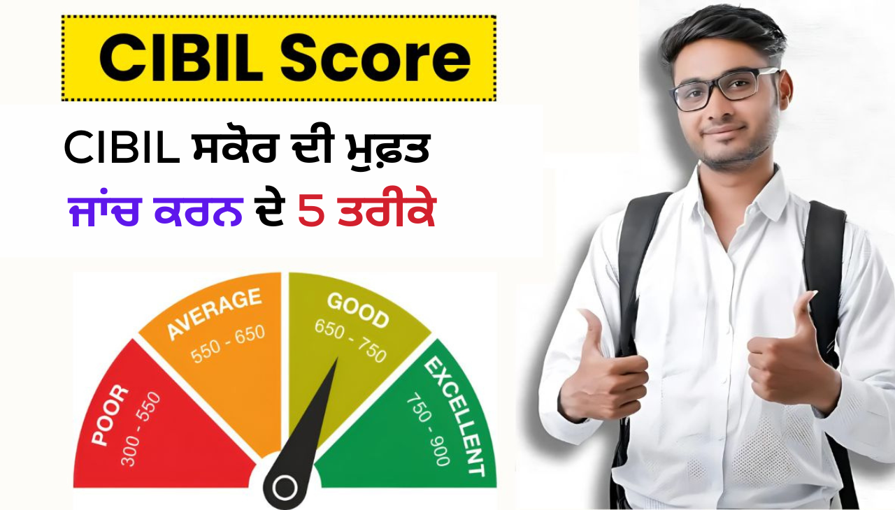 CIBIL ਸਕੋਰ ਦੀ ਮੁਫ਼ਤ ਜਾਂਚ ਕਰਨ ਦੇ 5 ਤਰੀਕੇ